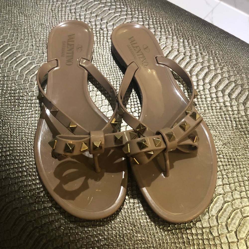 Women’s Valentino Rockstud Garavani Bow Sandals